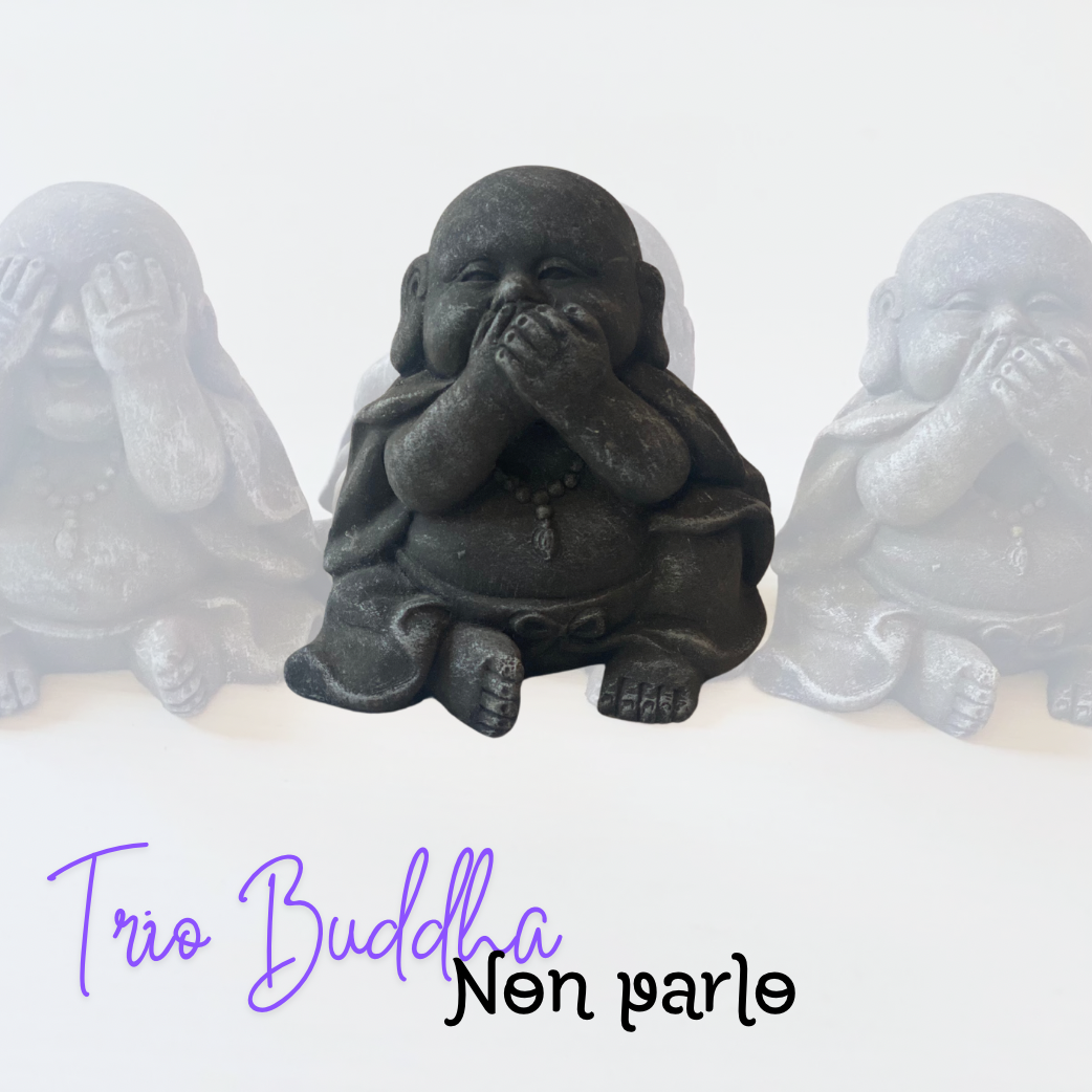 Trio Buddha (statuine in pietra )