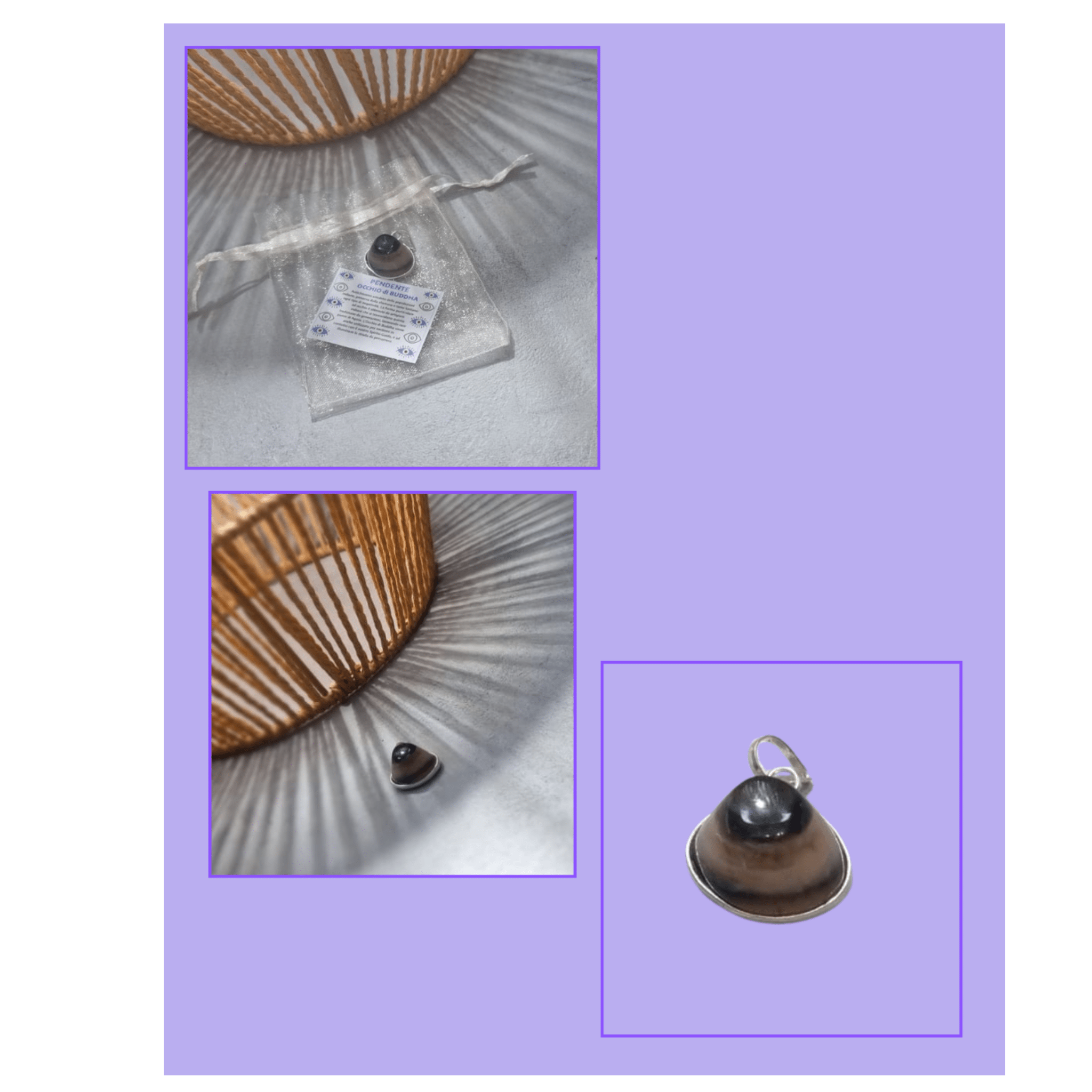 Pendente con occhio di Buddha - Namastè alchimia del benessere